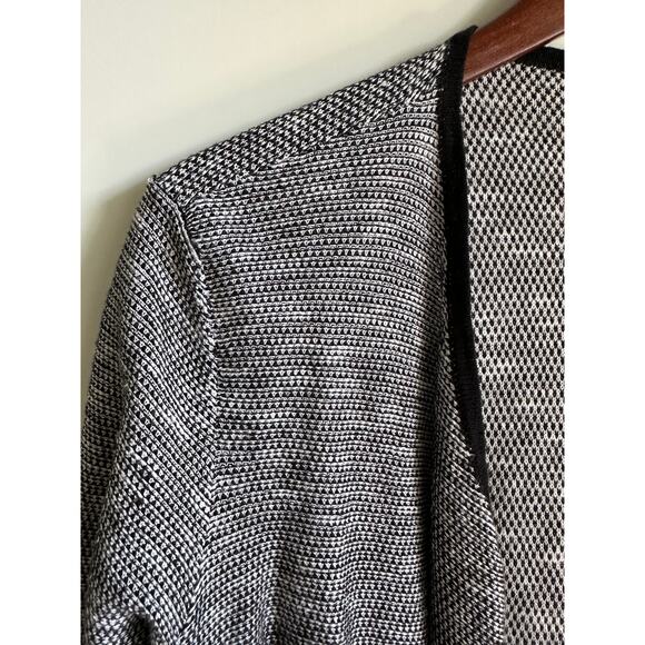 Eileen Fisher Cardigan Sweater Size Medium Black/White Organic Linen/Cotton - Picture 11 of 11